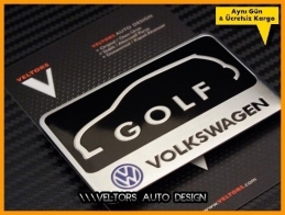 VW Golf Araç Plaket Logo Amblem