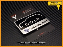 VW Golf Araç Plaket Logo Amblem