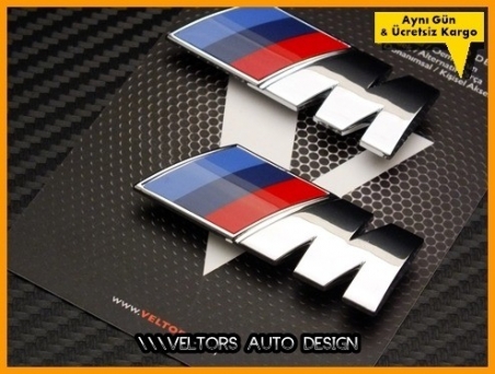 BMW Yan Çamurluk M Logo Amblem Seti
