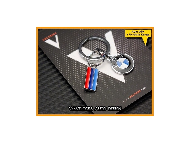 BMW M Logo Amblem Özel Krom 3d Flag BMW M Anahtarlık BMW M Logo Amblem Özel Krom 3d Flag BMW M Anahtarlık
