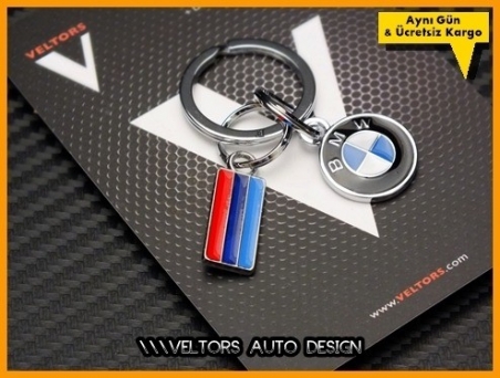 BMW M Logo Amblem Özel Krom 3d Flag BMW M Anahtarlık