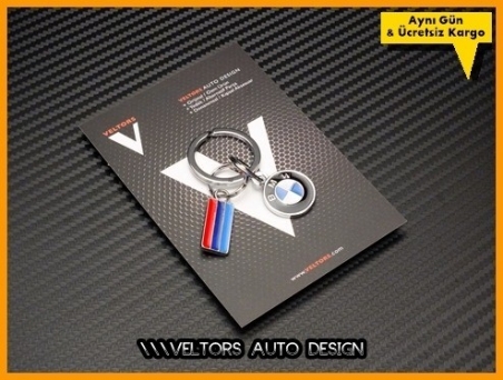 BMW M Logo Amblem Özel Krom 3d Flag BMW M Anahtarlık