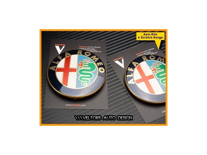 Alfa Romeo Ön Kaput Arka Bagaj Logo Amblem Seti