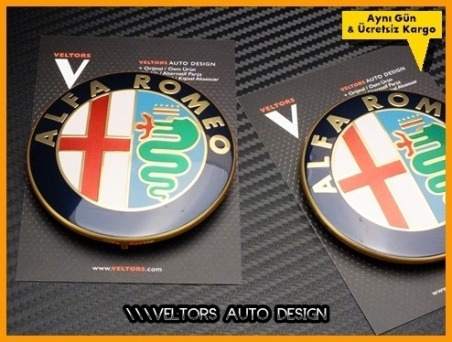 Alfa Romeo Ön Kaput Arka Bagaj Logo Amblem Seti