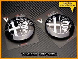 Alfa Romeo Ön Kaput Arka Bagaj Logo Amblem Seti