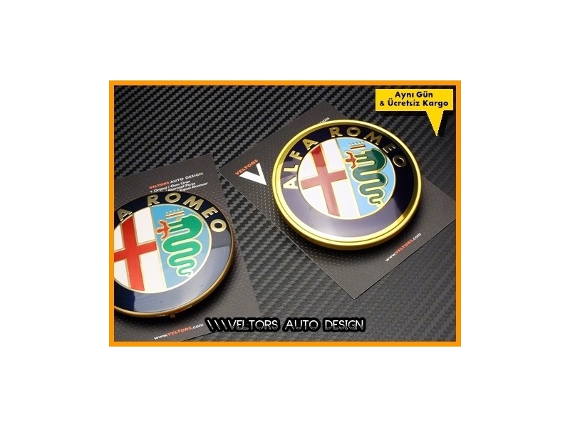Alfa Romeo Ön Kaput Arka Bagaj Logo Amblem Seti