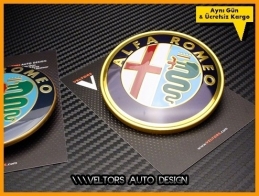 Alfa Romeo Ön Kaput Arka Bagaj Logo Amblem Seti