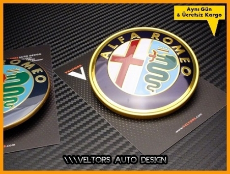Alfa Romeo Ön Kaput Arka Bagaj Logo Amblem Seti