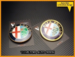 Alfa Romeo Ön Kaput Arka Bagaj Logo Amblem Seti