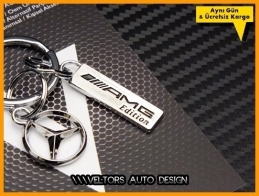 Mercedes Logo Amblem Özel Krom AMG Edition Anahtarlık