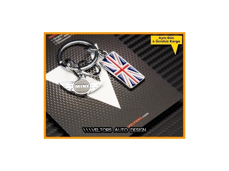 Mini Logo Amblem Flag Wings Anahtarlık