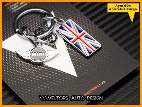 Mini Logo Amblem Flag Wings Anahtarlık