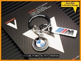 BMW M Logo Amblem Özel Krom 3d BMW M Anahtarlık
