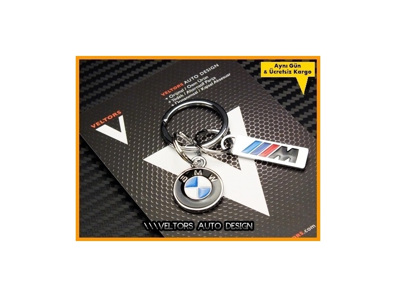 BMW M Logo Amblem Özel Krom 3d BMW M Anahtarlık