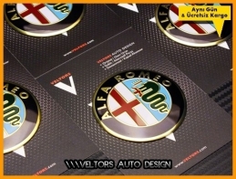 Alfa Romeo Jant Göbeği Logo Amblem Seti