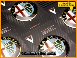 Alfa Romeo Jant Göbeği Logo Amblem Seti