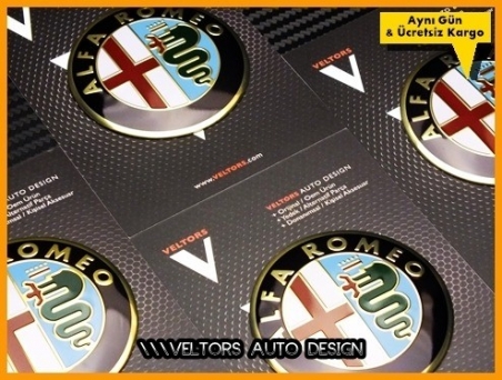 Alfa Romeo Jant Göbeği Logo Amblem Seti