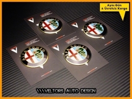 Alfa Romeo Jant Göbeği Logo Amblem Seti