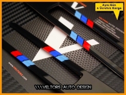 BMW Urban Modern Sport Luxury Yan Logo Amblem Çerçeve Seti
