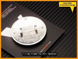 Saab Orjinal Kaput Bagaj Logo Amblem Seti