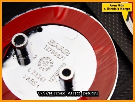 Saab Orjinal Kaput Bagaj Logo Amblem Seti