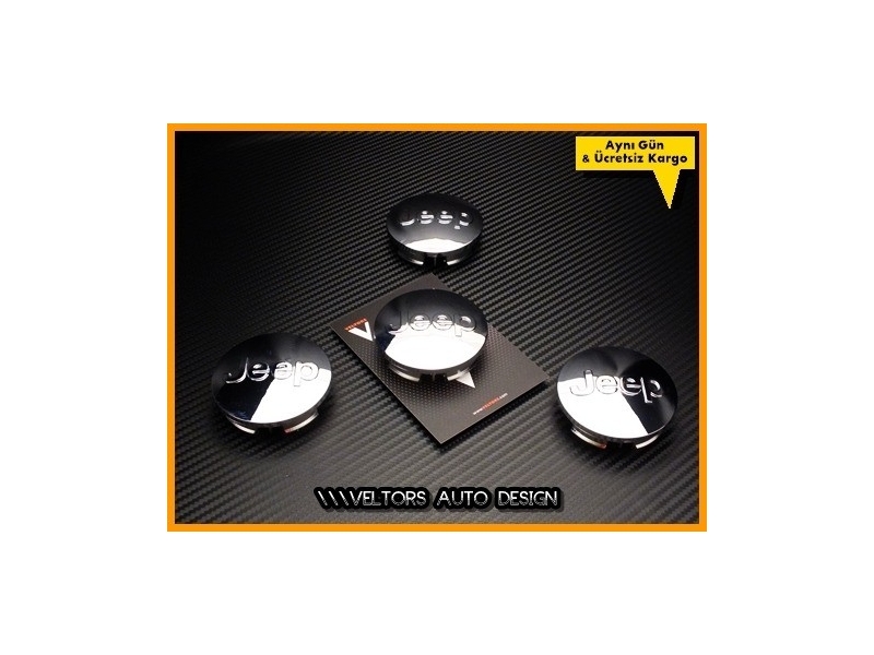 Jeep Logo Amblem Jant Göbeği Göbek Kapak Seti