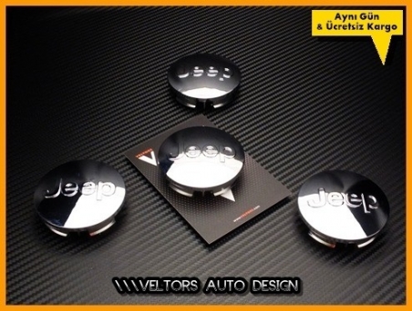 Jeep Logo Amblem Jant Göbeği Göbek Kapak Seti