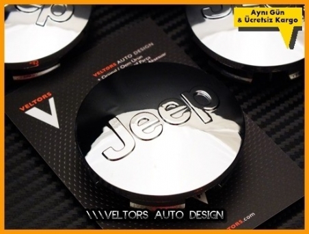 Jeep Logo Amblem Jant Göbeği Göbek Kapak Seti