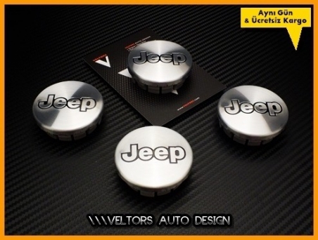 Jeep Logo Amblem Jant Göbeği Jeep Göbek Kapak Seti