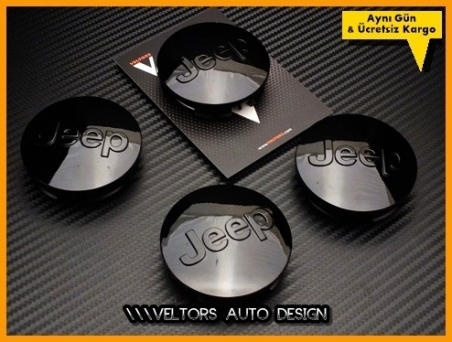 Jeep Logo Amblem Jant Göbek Kapak Seti