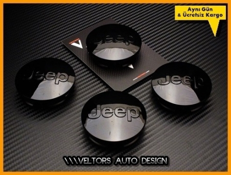 Jeep Logo Amblem Jant Göbek Kapak Seti