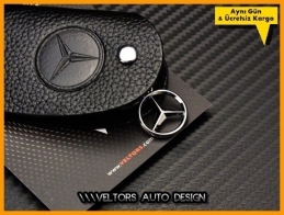 Mercedes Gerçek Deri Logo Amblem Anahtarlık Mercedes Gerçek Deri Logo Amblem Anahtarlık