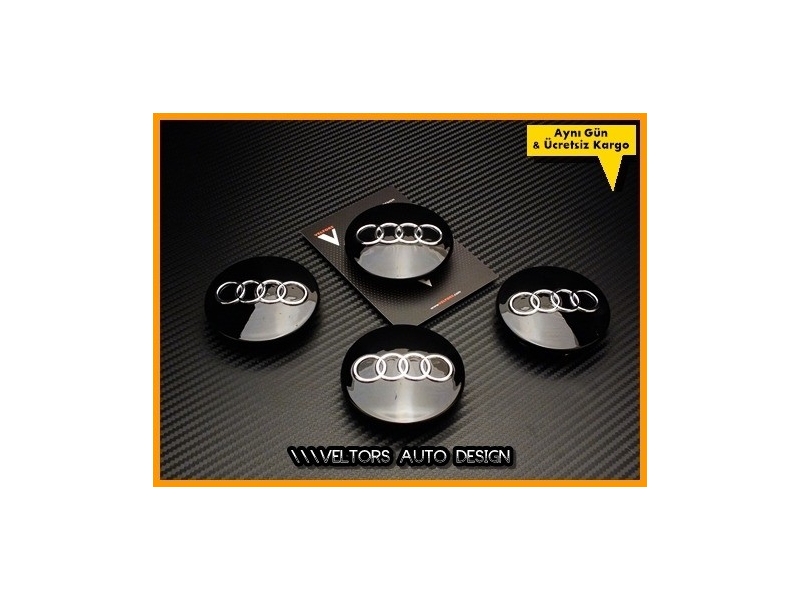 Audi Logo Amblem Jant Göbeği Göbek Kapak Seti